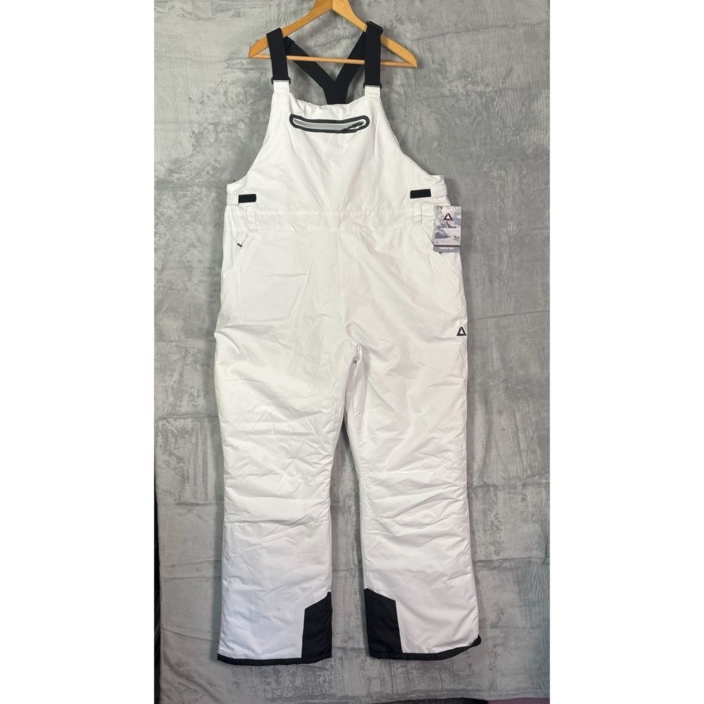 Women's White Snow Bib Overalls